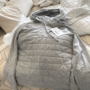 Zyia gray combo pocket sweatshirt